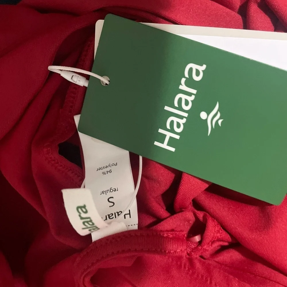 HALARA Deep Red V-Neck Jumpsuit